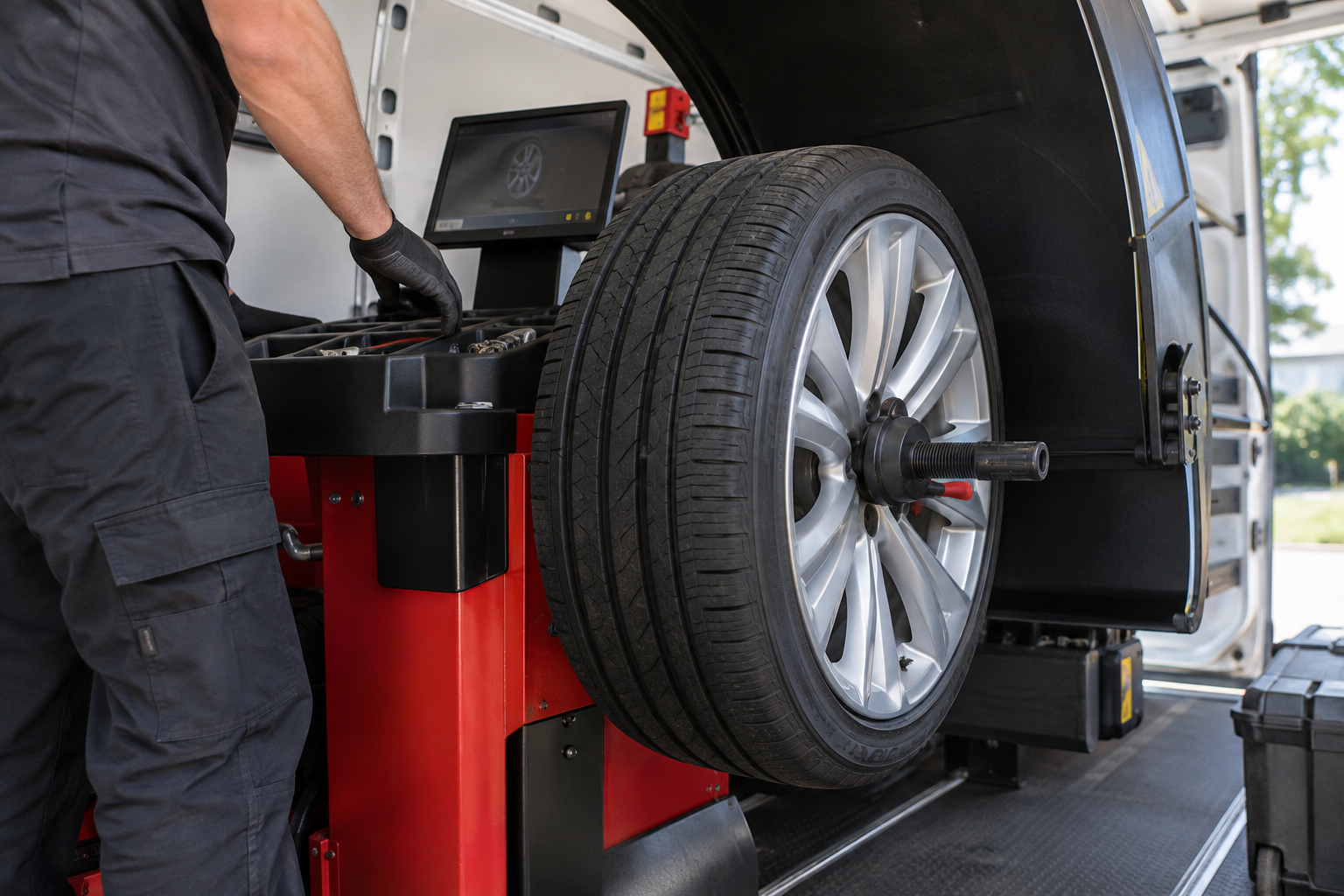 Wheel Balancing mobile tyre service